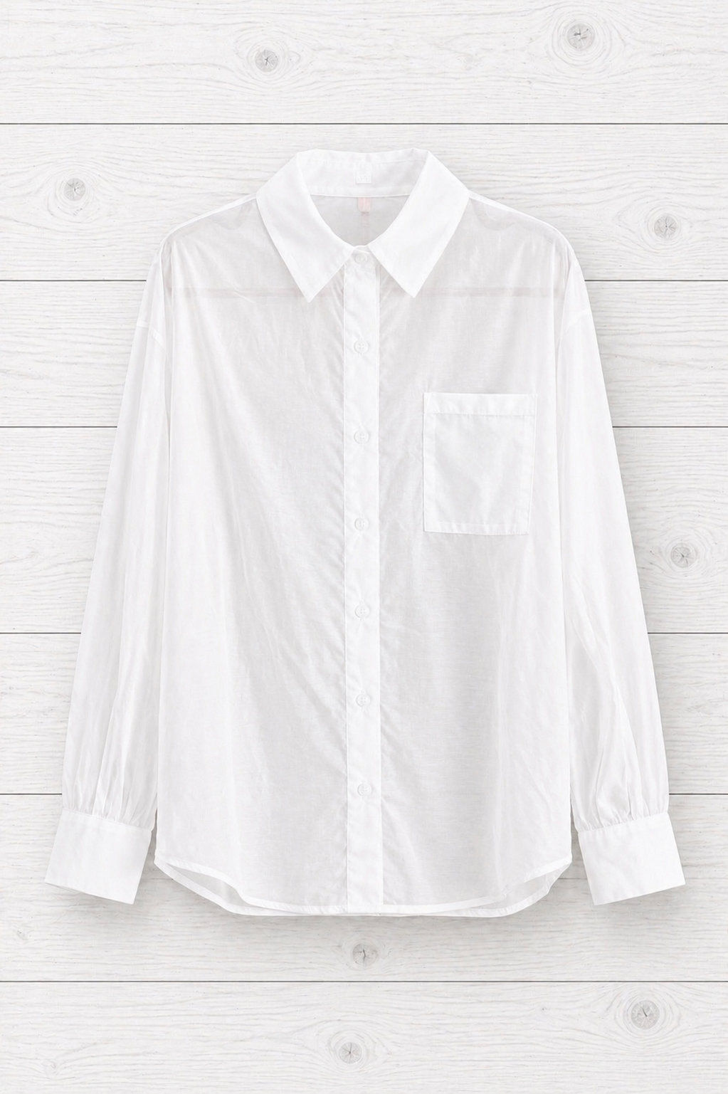 Camicia trasparente con tasca