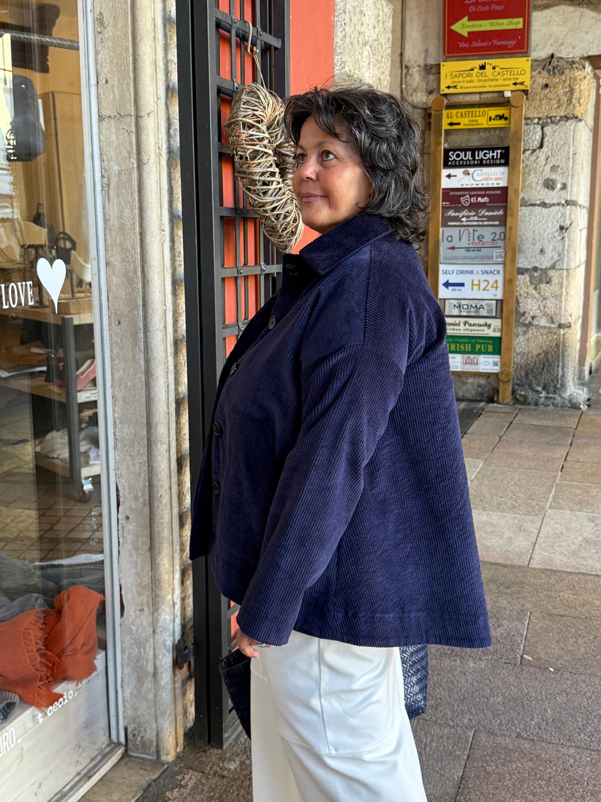 Giaccone Fanny in velluto a coste larghe