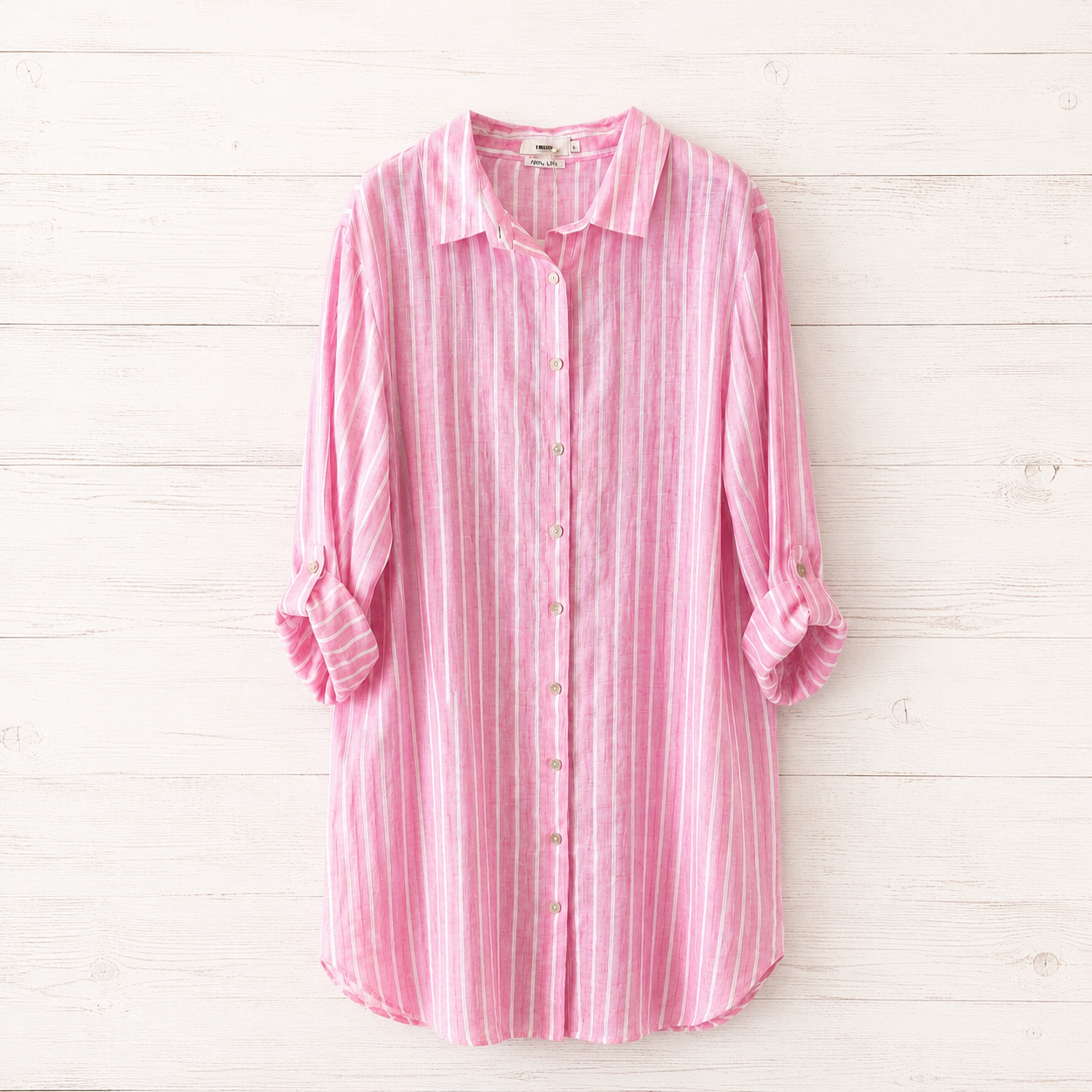 Camicia in lino a righe