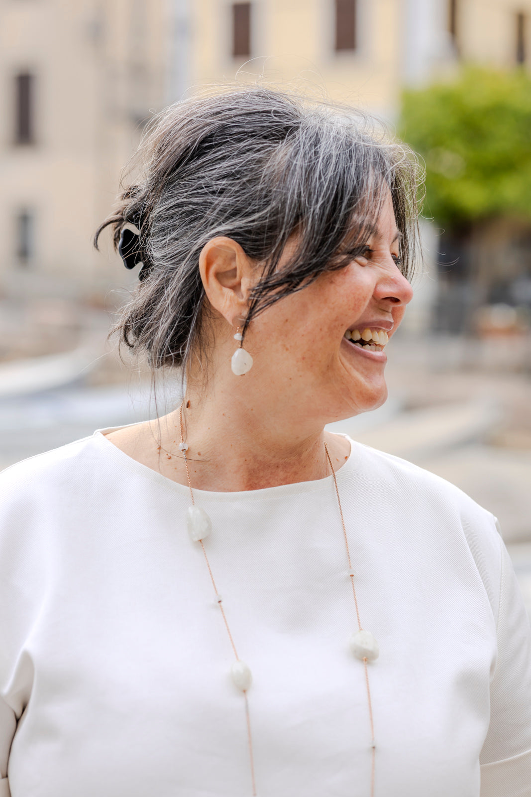Collana con pietra luna